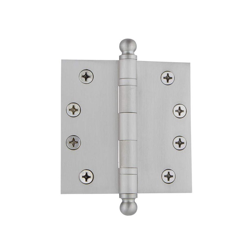 Nostalgic Warehouse Ball-Tip Residential Door Hinge with Square Corners